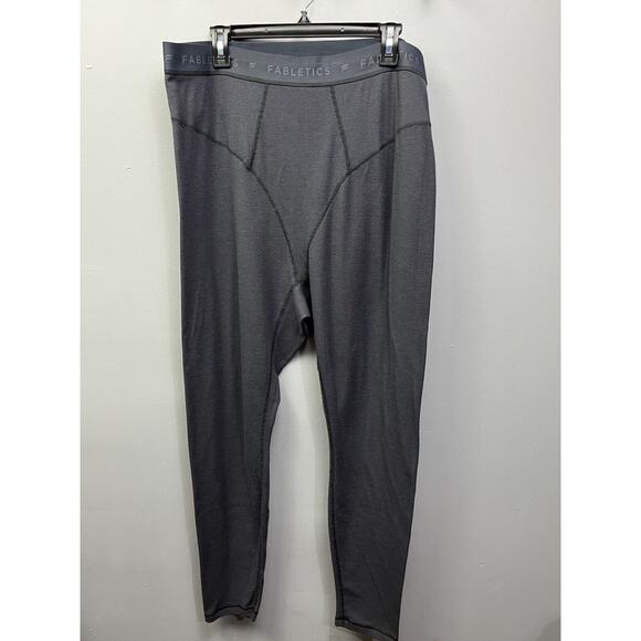 Fabletics Thermal Pants Men's Size 3X Lounge Classic Gray waffle - Picture 1 of 5